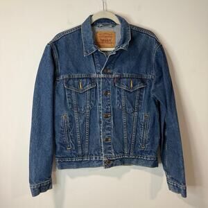 Levi's Vintage Trucker Denim Jean Jacket Blue Cotton Rigid 38